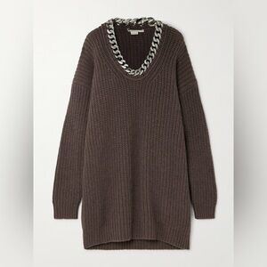 Stella McCartney Falabella Oversized Chain Wool Sweater